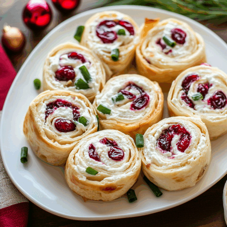 Savory Christmas Cranberry Roll Ups