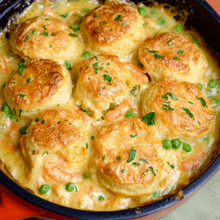 Shrimp & Lobster Cheddar Bay Biscuit Pot Pie