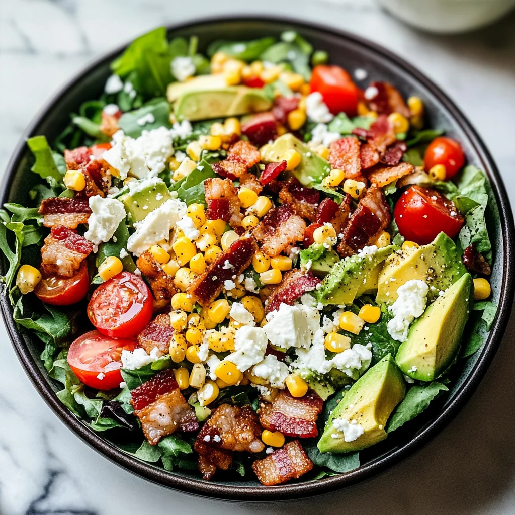 BLT Chopped Salad with Corn, Feta + Avocado