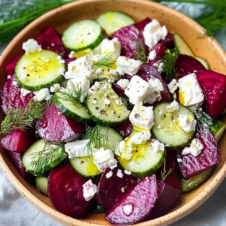 Beet Salad with Feta, Cucumbers, and Dill