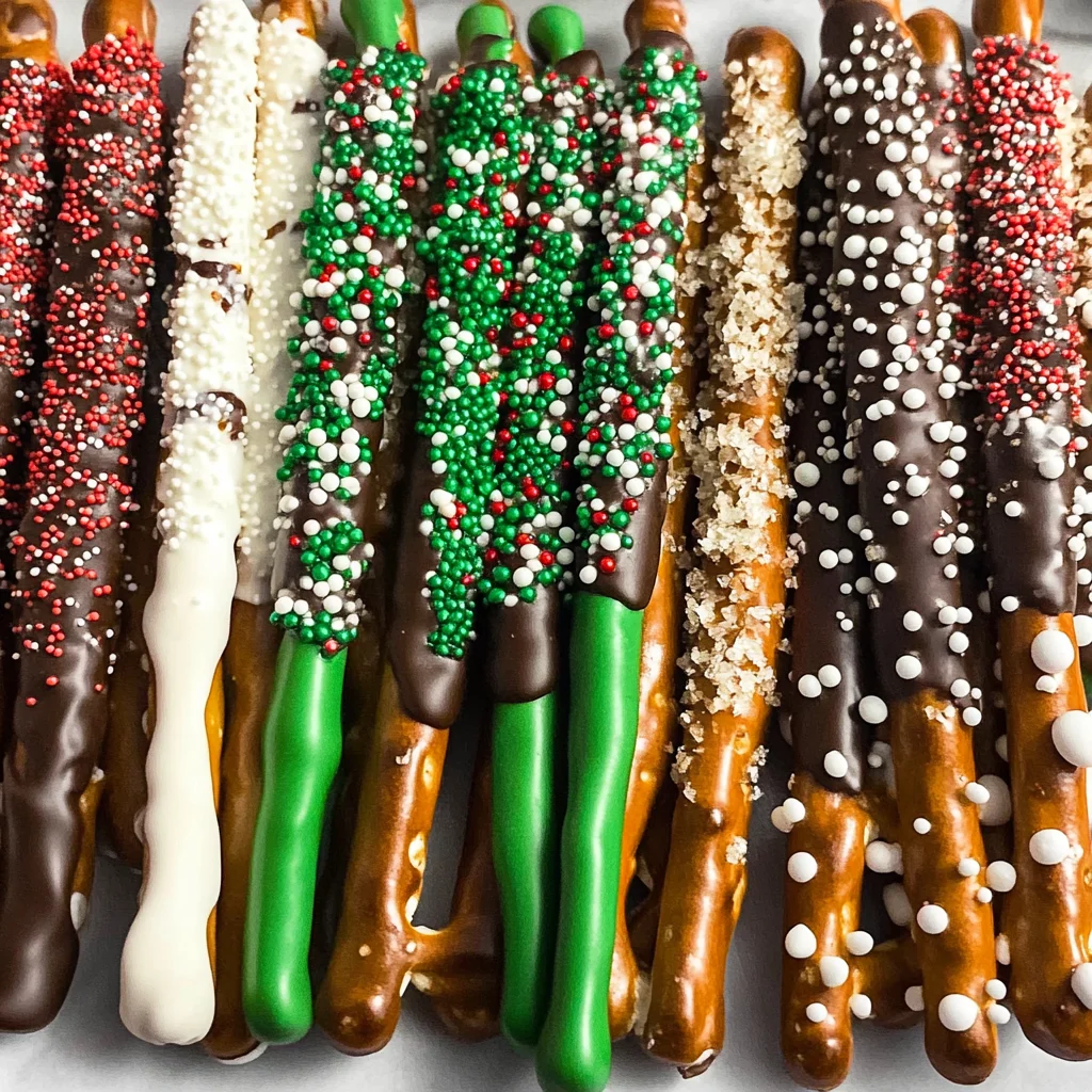 Christmas Pretzel Rods Recipe