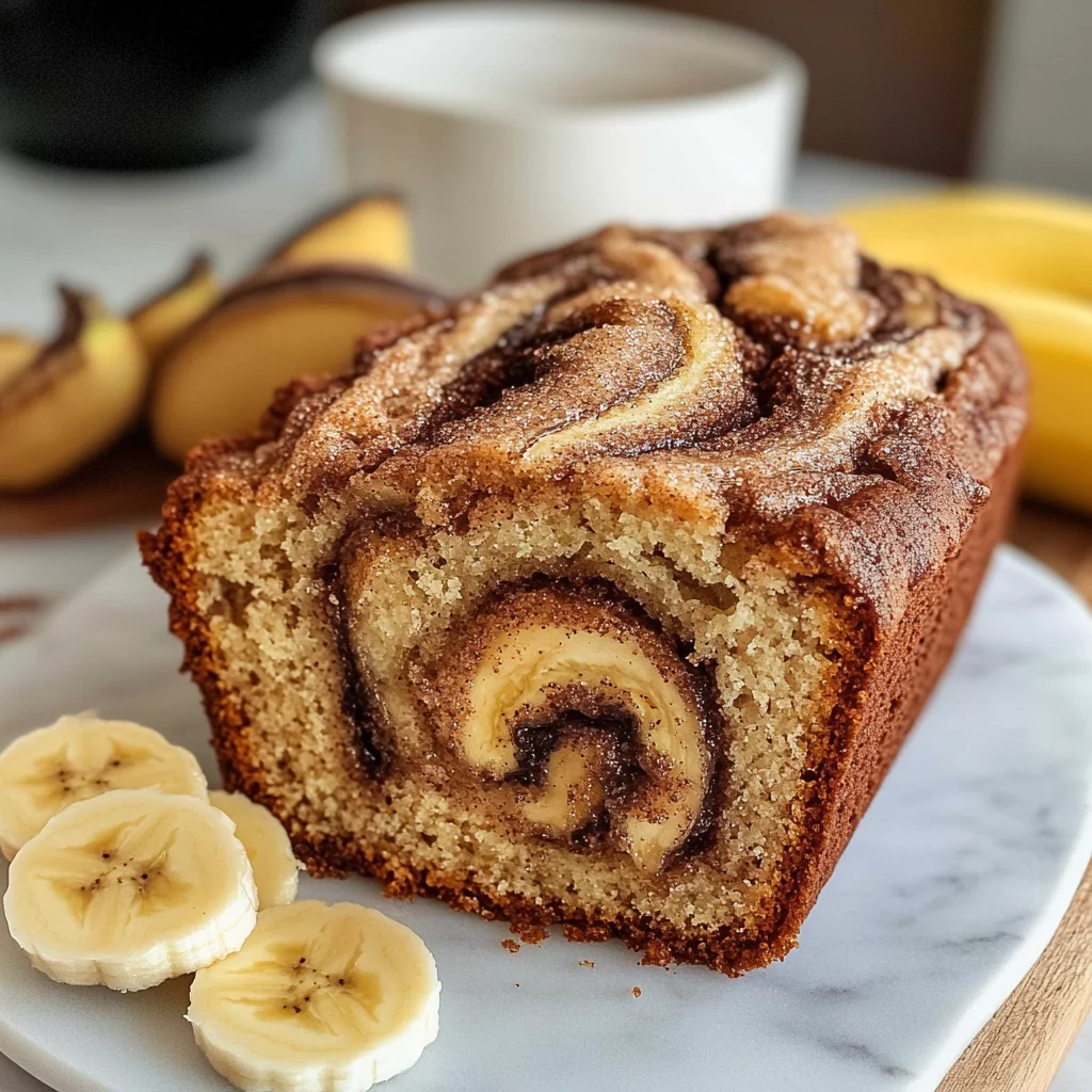 Cinnamon Swirled Banana Bread