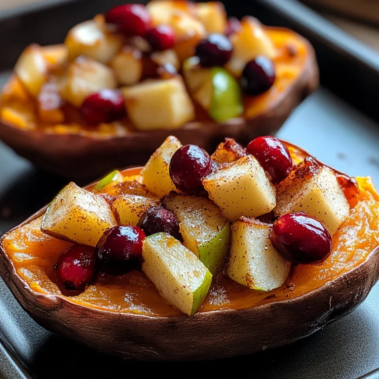 Cranberry Apple Twice-Baked Sweet Potatoes