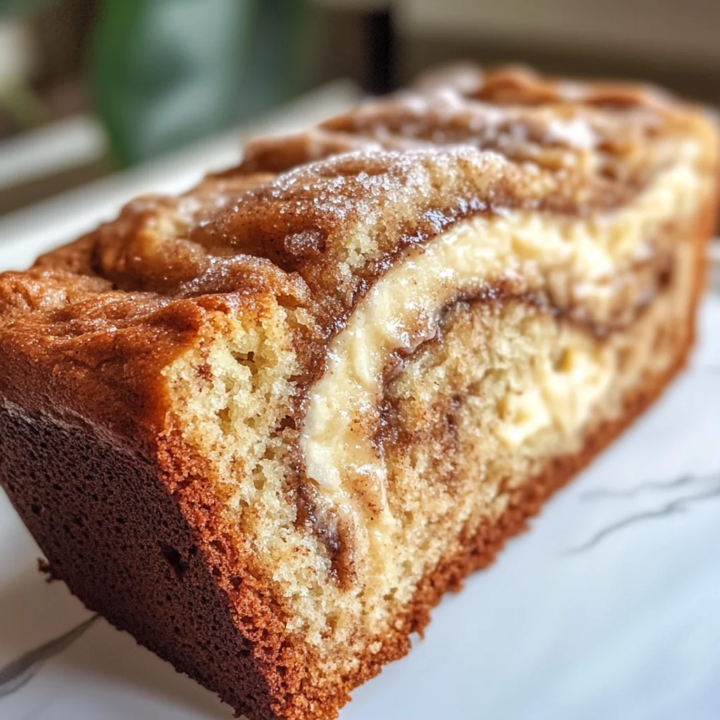 Cream Cheese Cinnamon Swirl Banana Bread