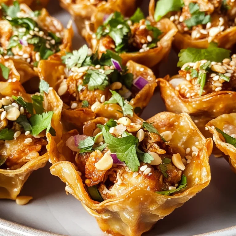 Easy Crispy Chicken Wonton Cups Bursting with Bold Flavors