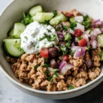 Healthy Greek Ground Chicken Bowls