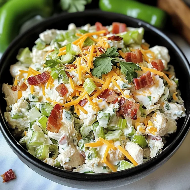 Keto Jalapeno Popper Cottage Cheese Chicken Salad