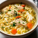 Lemon Chicken Orzo Soup