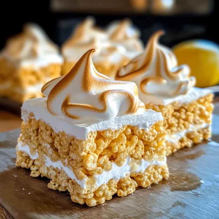 Lemon Meringue Rice Krispies Treats