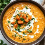 One Pot Creamy Carrot Lentil Soup
