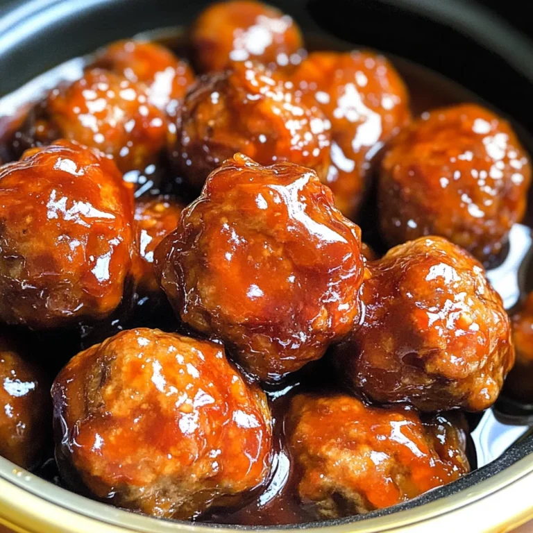 Peach Bourbon Meatballs