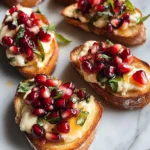 Pomegranate, Cranberry & Brie Bruschetta
