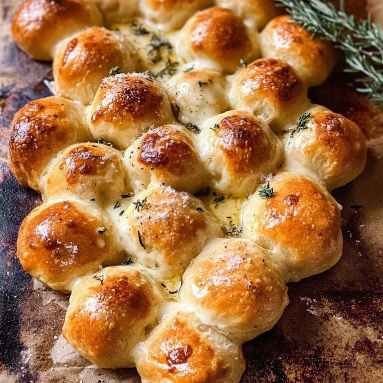 Pull-Apart Cheesy Garlic Christmas Tree Bread Recipe