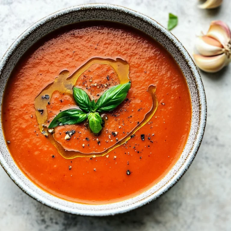 Roasted Tomato Soup with Fresh Tomatoes and Basil