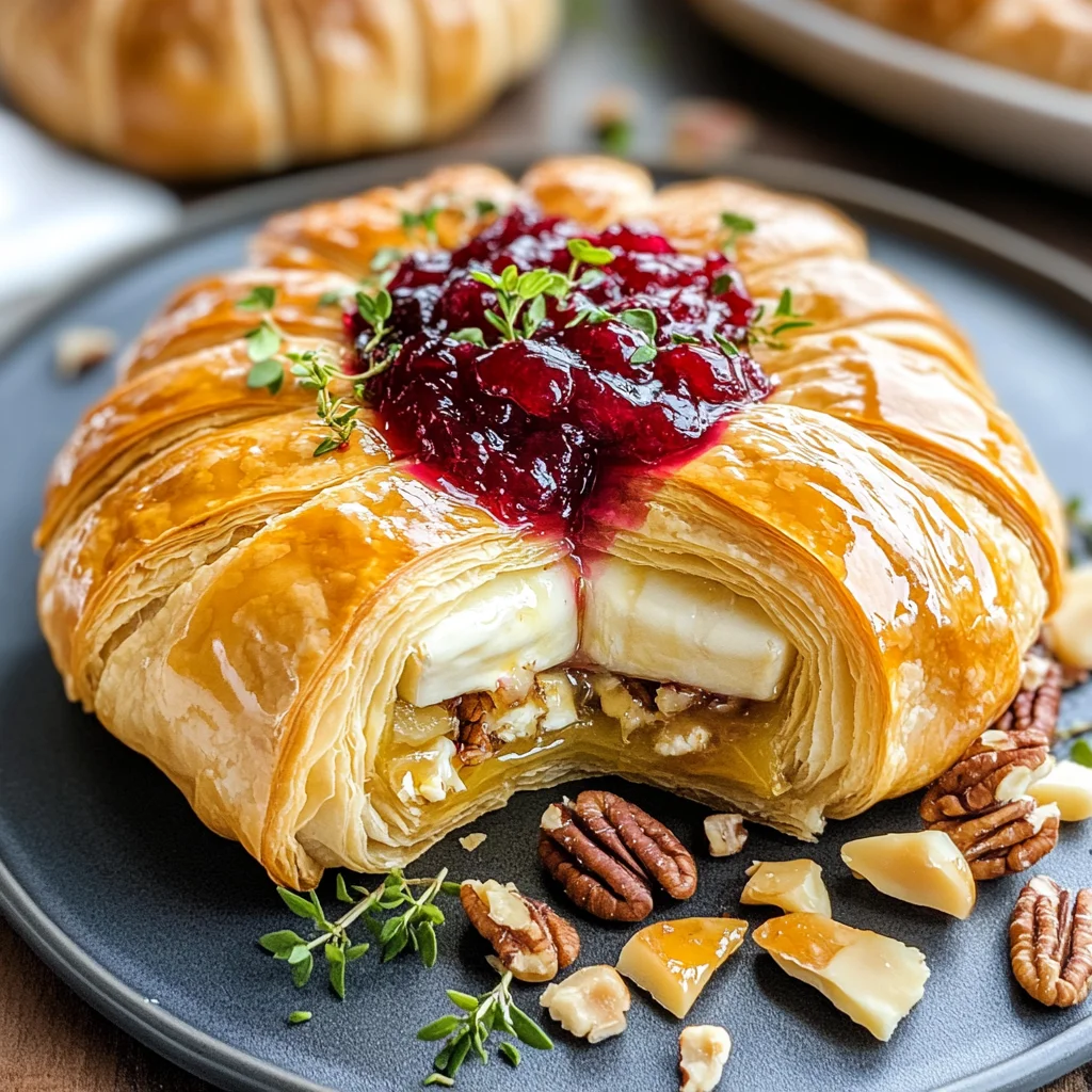 Savory Baked Brie in Puff Pastry