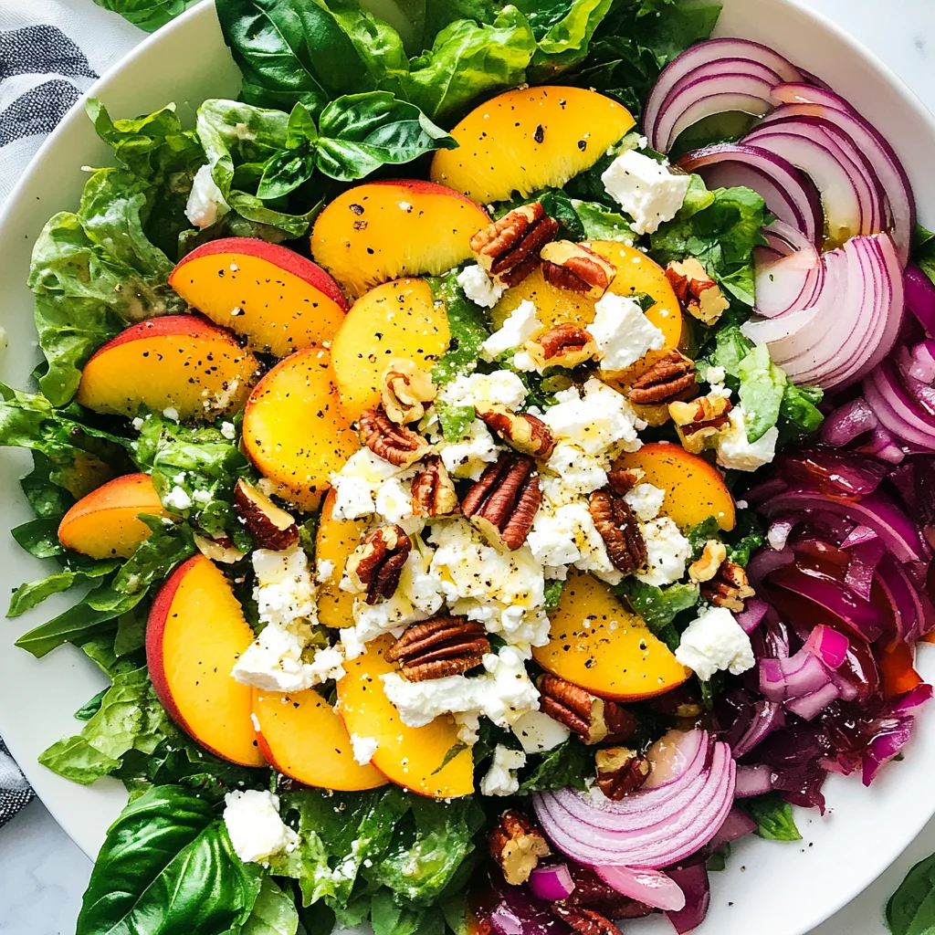 Simple Peach Feta Salad