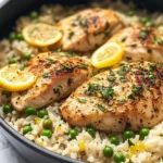 Slow Cooker Lemon Herb Chicken and Rice