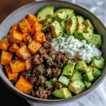 Sweet Potato Beef Bowl with Hot Honey and Cottage Cheese Recipe (Viral TikTok Recipe!)