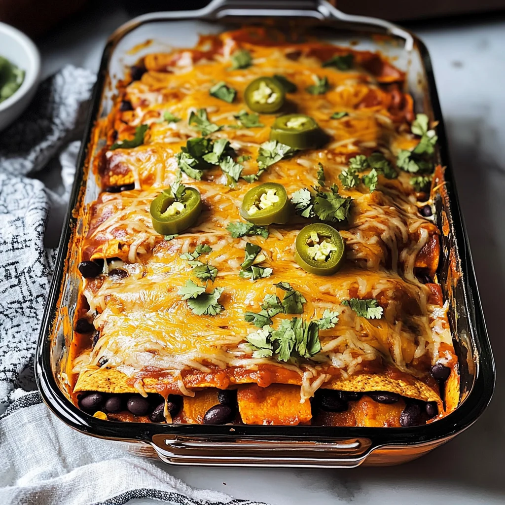 Sweet Potato and Black Bean Enchilada Casserole: A Hearty, Vegetarian Delight