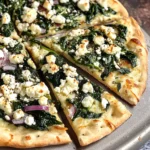 Tasty Spinach and Feta Flatbread Pizza
