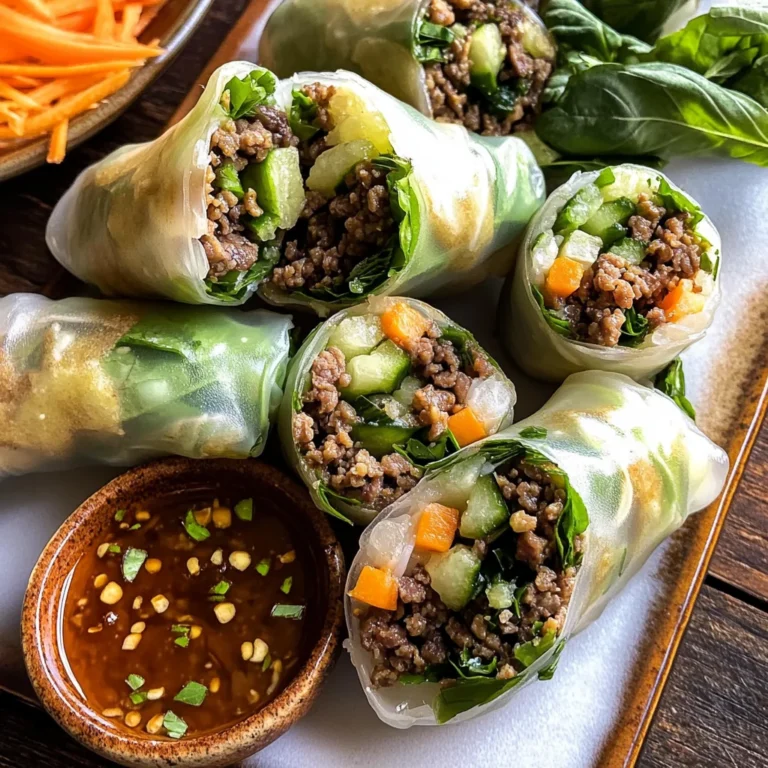 Thai Basil Beef Rolls