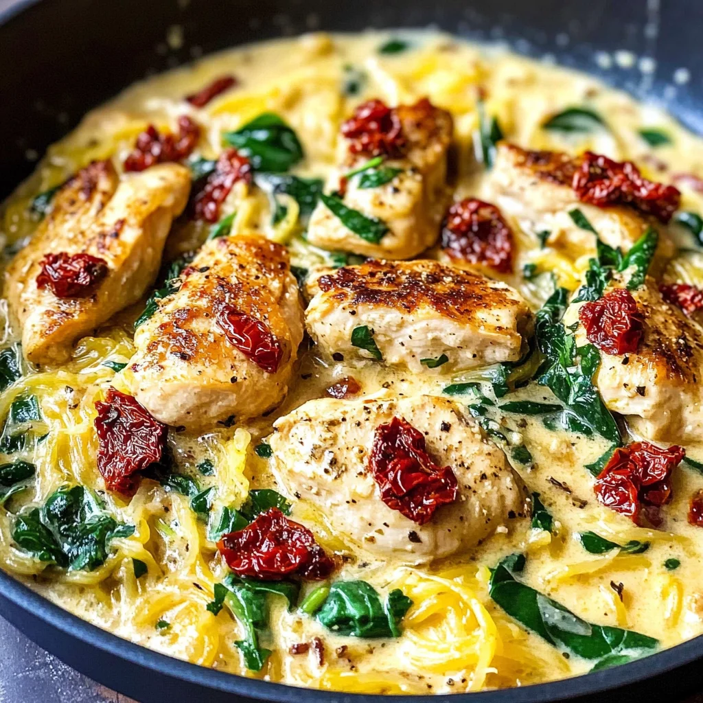 Tuscan Chicken and Spaghetti Squash Recipe