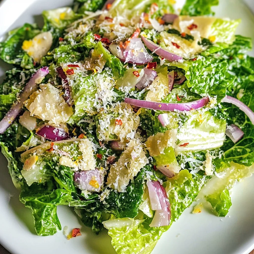 5-Minute Lemon Parmesan Lettuce Salad