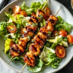 BBQ Chicken Skewer Salad