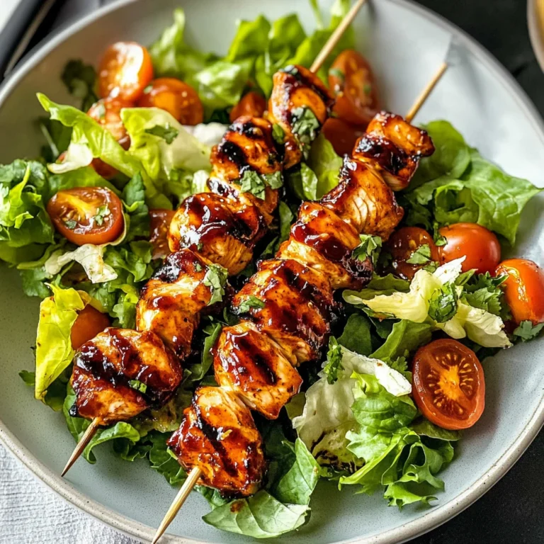 BBQ Chicken Skewer Salad