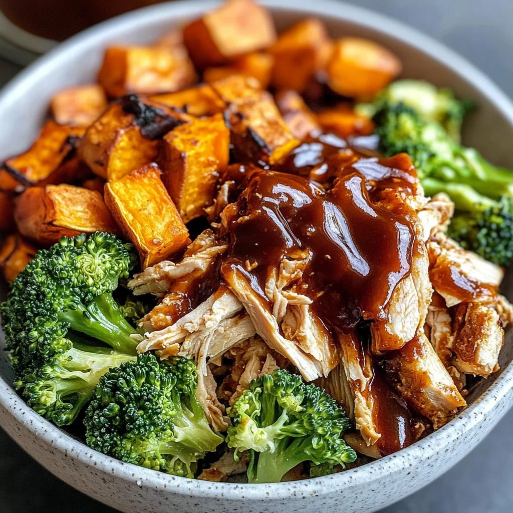 BBQ Chicken & Roasted Sweet Potato Bowls Recipe