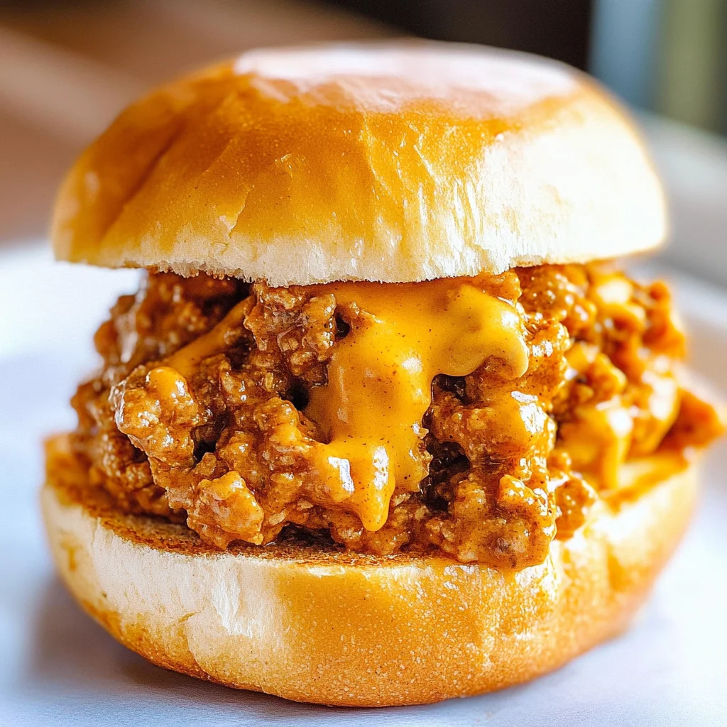 Cajun Chicken Sloppy Joes with Creamy Cheese Sauce