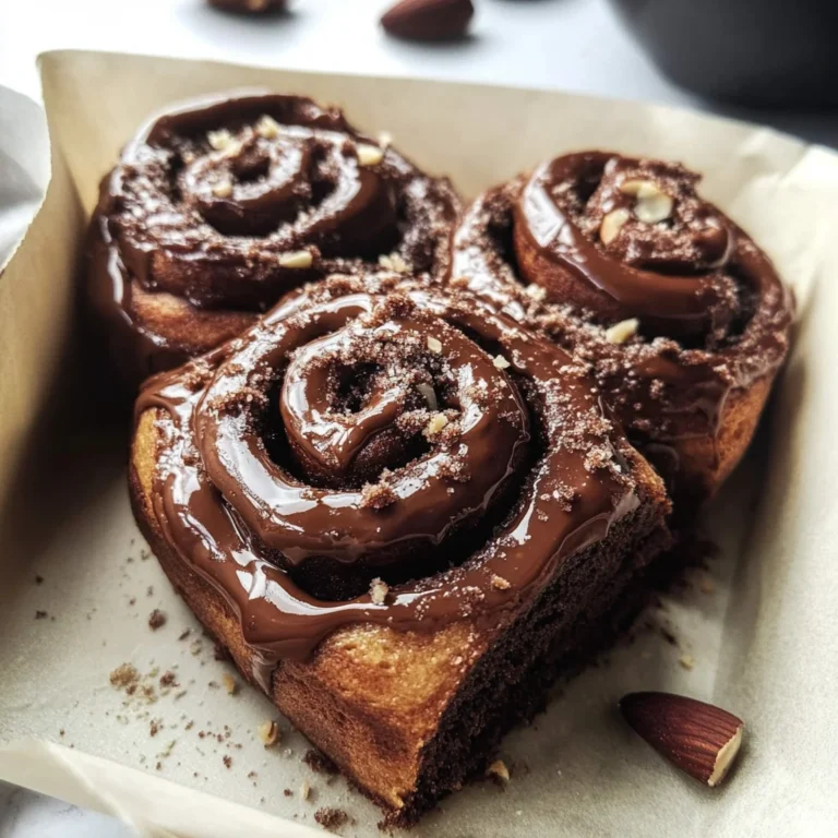 Chocolate Cinnamon Rolls with Hazelnut Icing