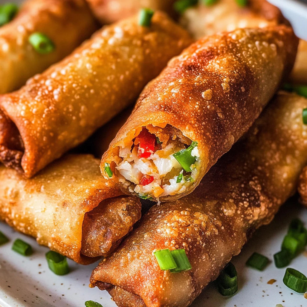 Crispy Crab Cake Egg Rolls: A Savory Seafood Snack Delight