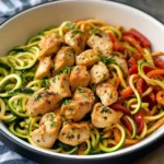 Garlic Chicken Zucchini Noodles
