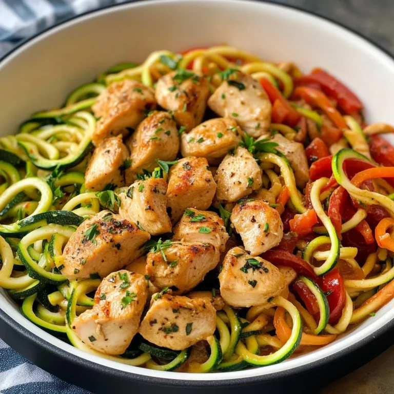 Garlic Chicken Zucchini Noodles