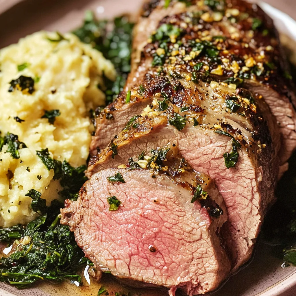 Garlic Herb Roasted beef Tenderloin