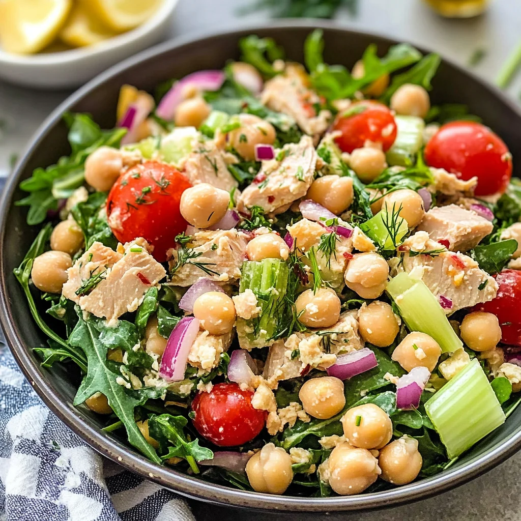 Healthy Tuna Garbanzo Bean Salad