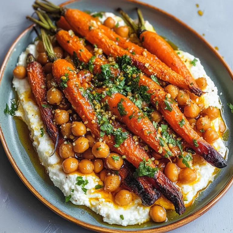 Honey Harissa Carrots With Whipped Feta