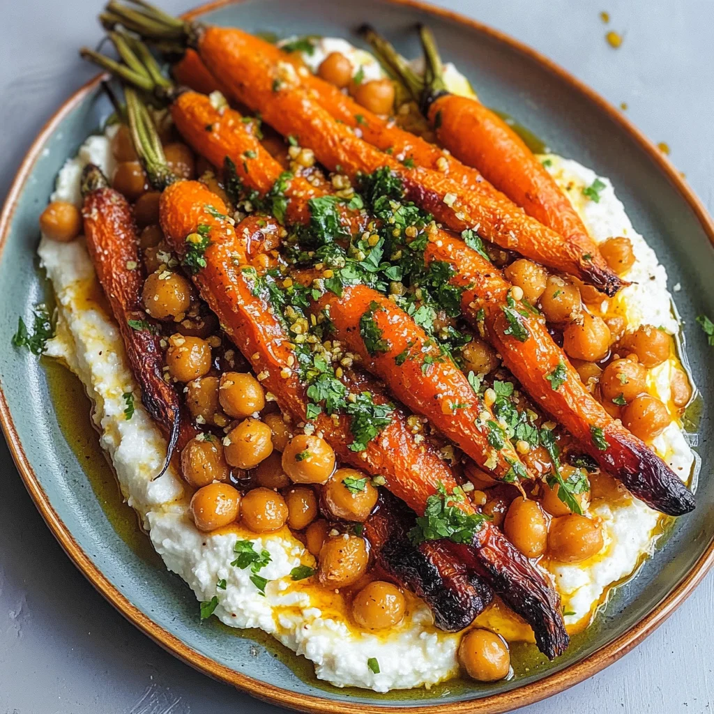 Honey Harissa Carrots With Whipped Feta