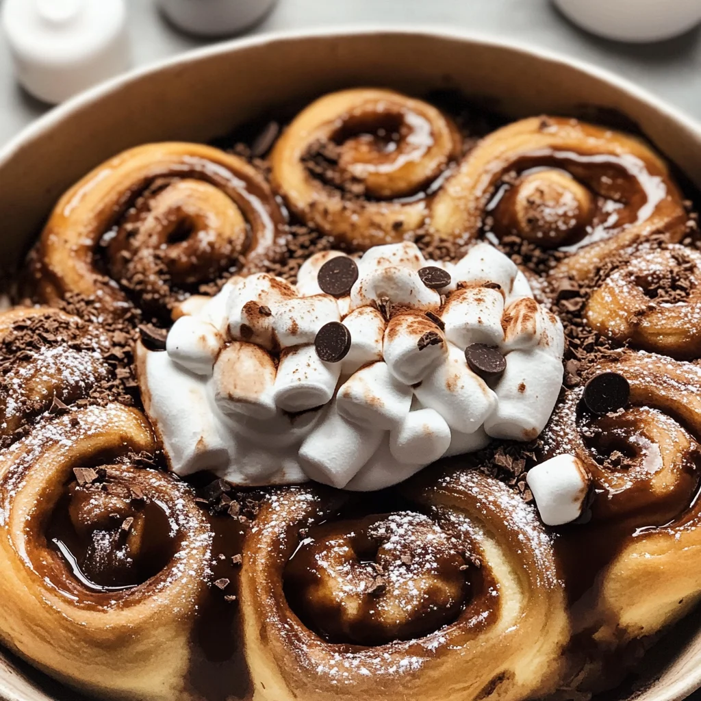Hot Chocolate Marshmallow Cinnamon Rolls