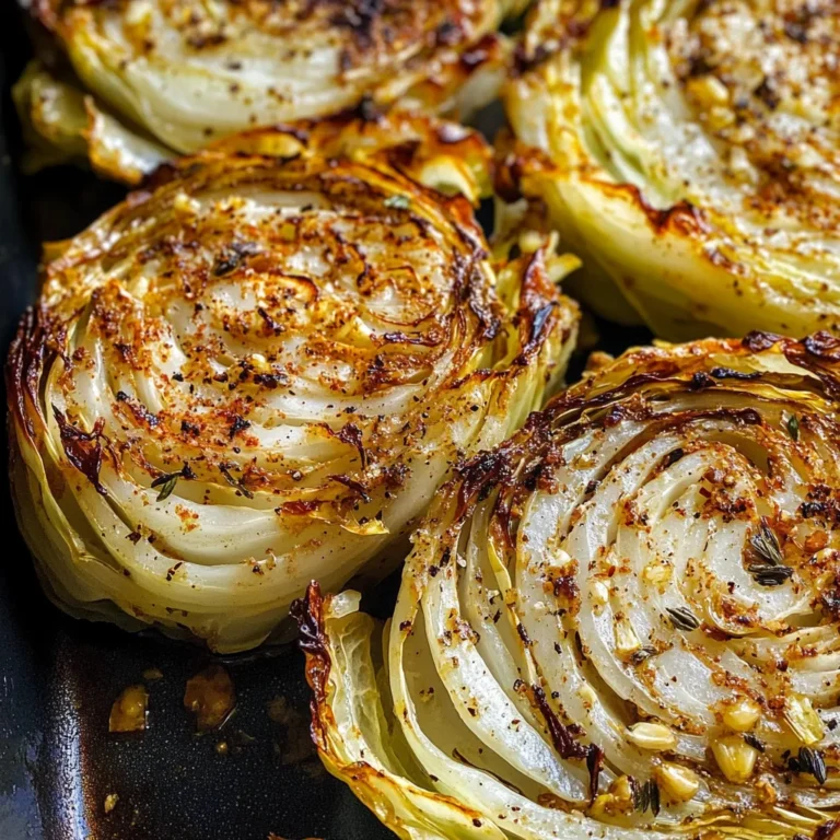 Oven Roasted Garlic Cabbage Steaks