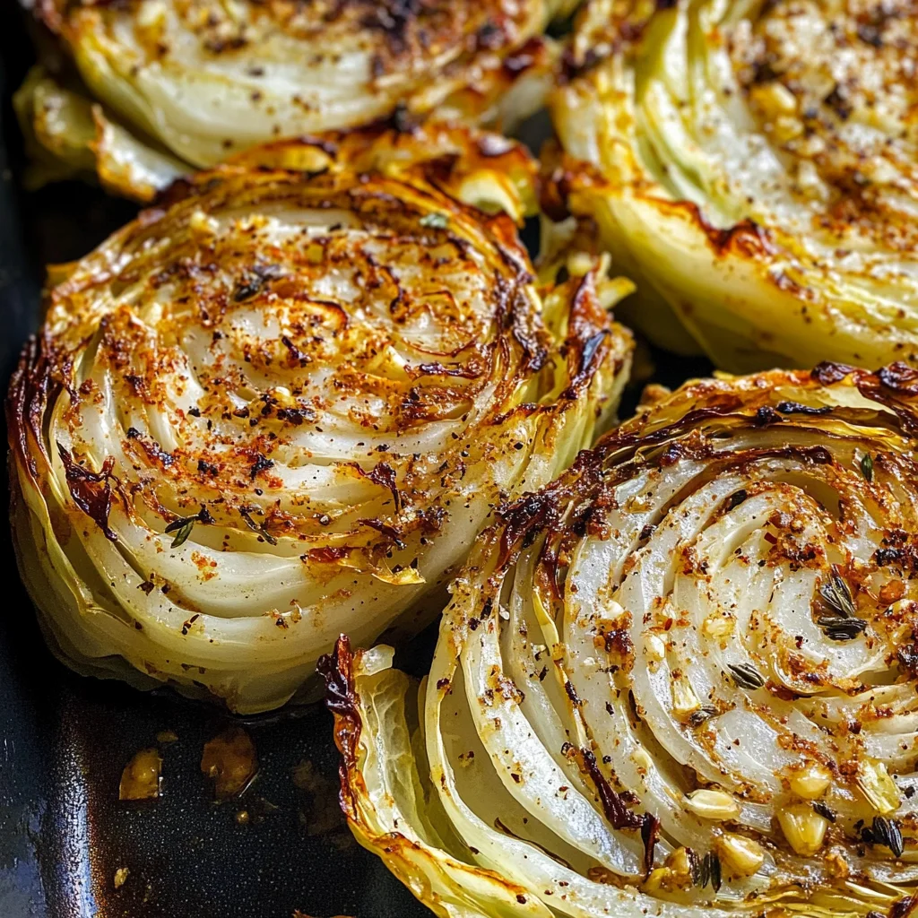 Oven Roasted Garlic Cabbage Steaks