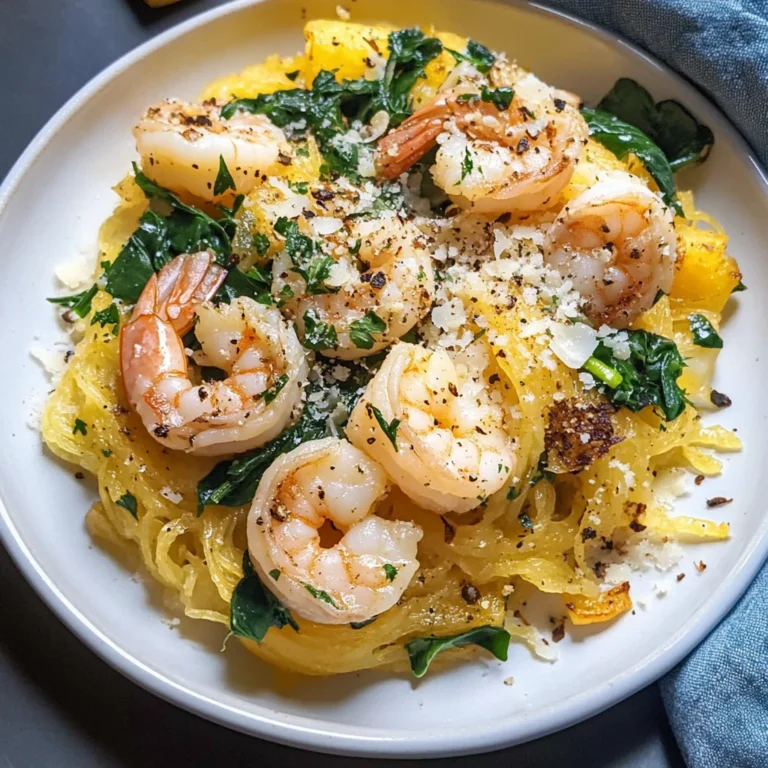 Quick Spaghetti Squash Shrimp Scampi Recipe