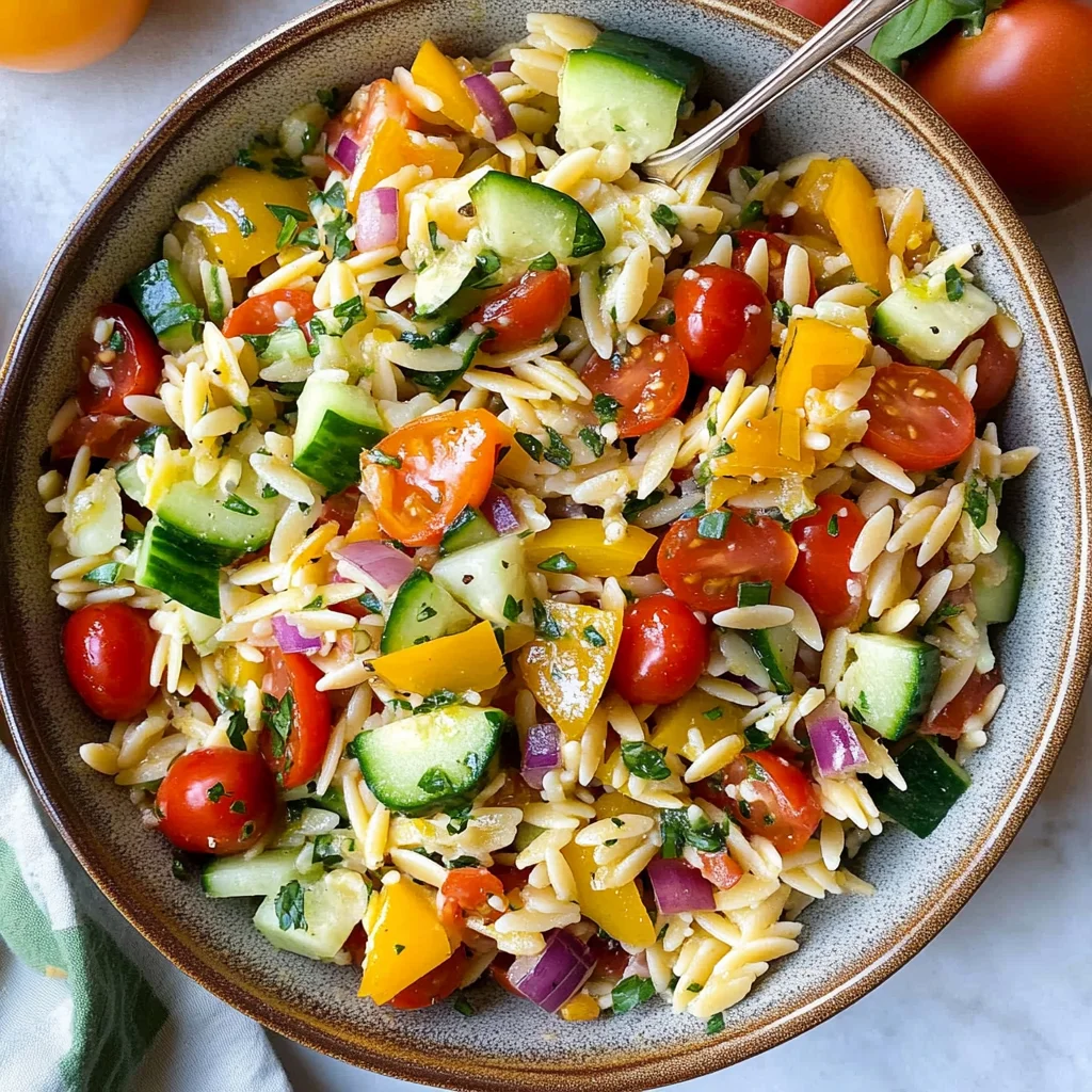 Rainbow Orzo Salad