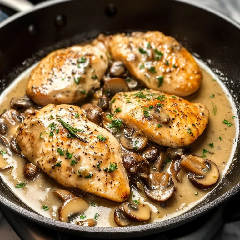 Skillet Chicken and Mushroom Wine Sauce