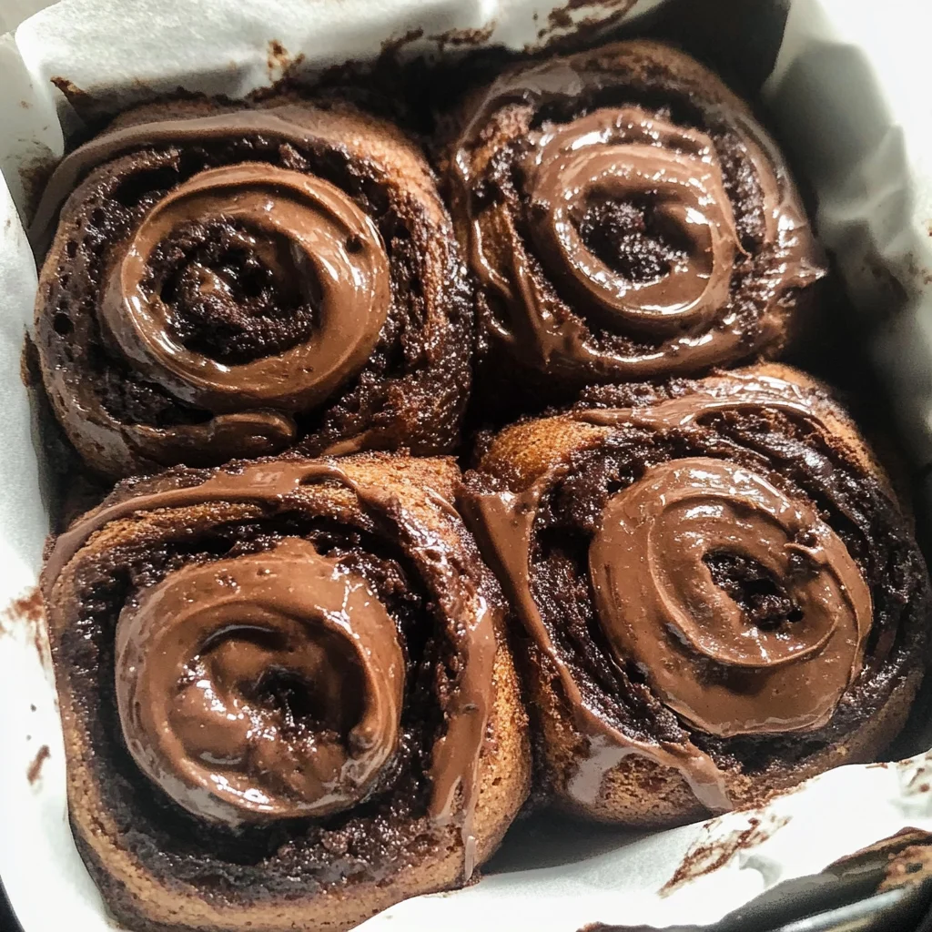 Small Batch MOLTEN Double Chocolate Cinnamon Rolls - Vegan!