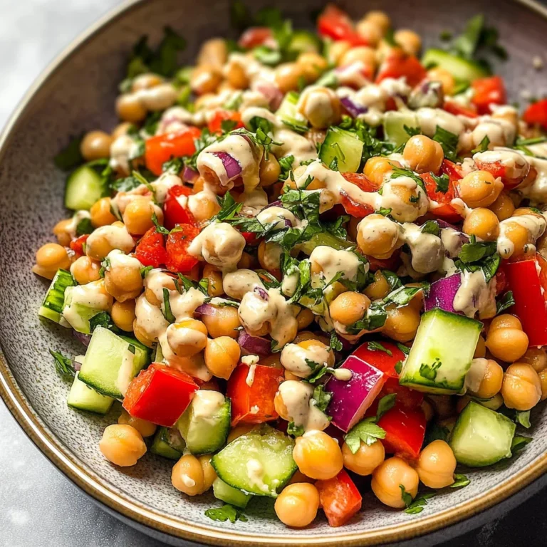 Tahini Lemon Chickpea Salad: A Refreshing Delight!