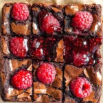 Thick Fudgy Chocolate Raspberry Brownies