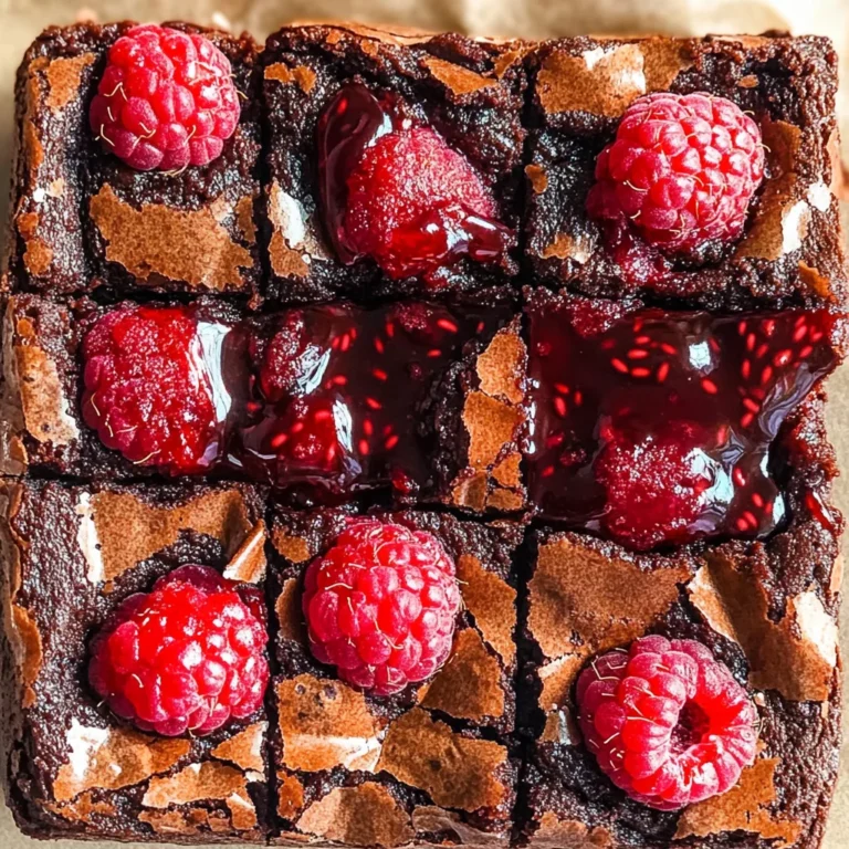 Thick Fudgy Chocolate Raspberry Brownies
