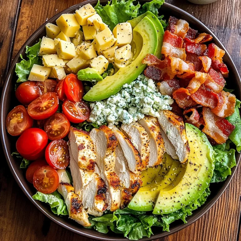 Best Cobb Salad Recipe with Chicken and Bacon
